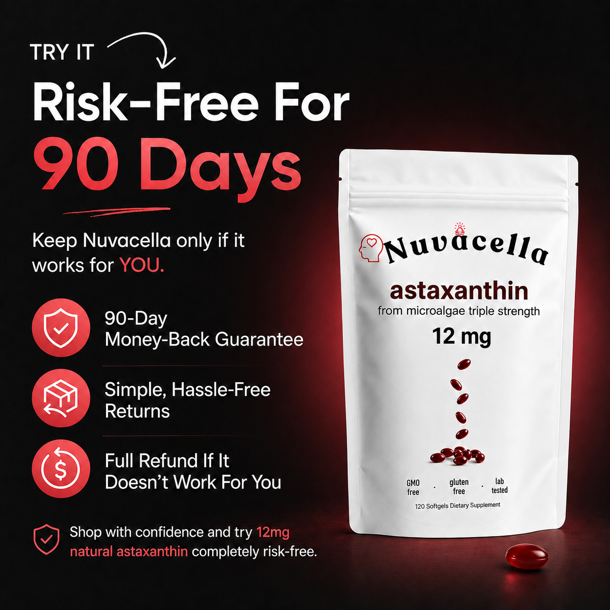 Astaxanthin 12mg Softgels