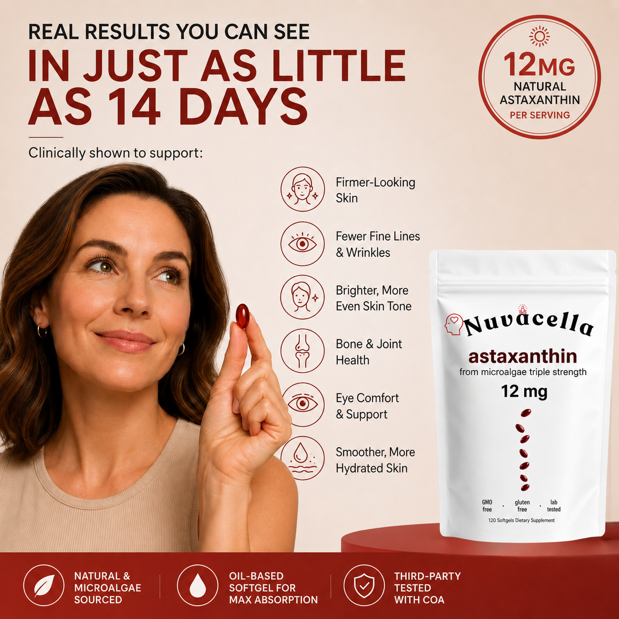 Astaxanthin 12mg Softgels
