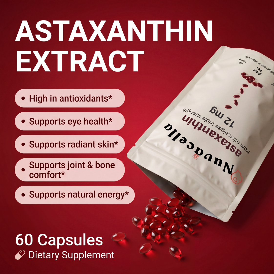 Astaxanthin 12mg Softgels